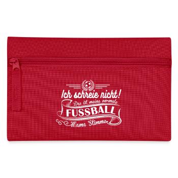 Fußball Mama Stimme - Federtasche - Rot - Vorne
