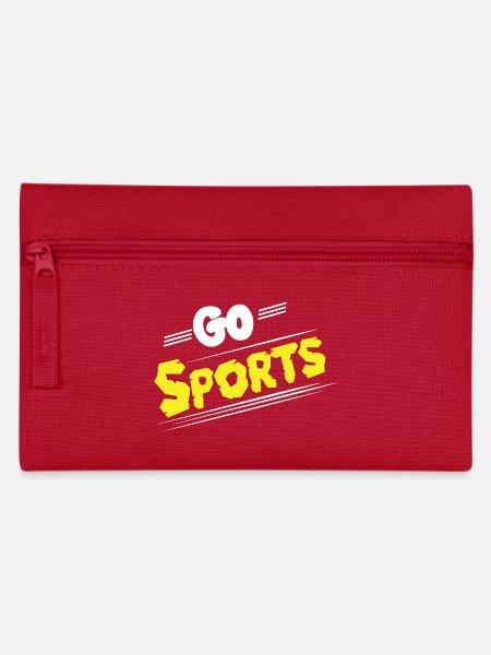 Go Sports Funny Sarcastic Saying Slogan - Pencil Case - red