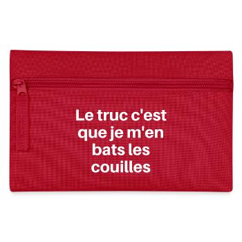 The thing is that I don't give a damn - Pencil Case - red - Front