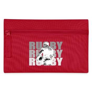 Joueur de rugby à la silhouette contrastée - Trousse - rouge - Devant