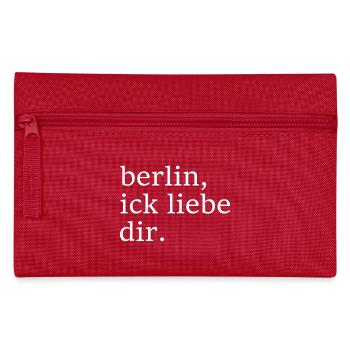 berlin, ick liebe dir. - Dialekt - Mundart - Federtasche - Rot - Vorne