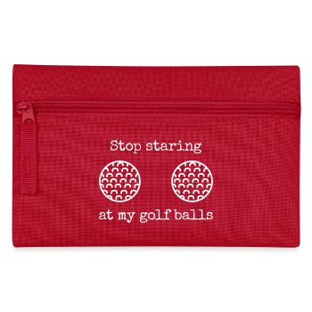 Please don't stare at my golf balls - Pencil Case - red - Front