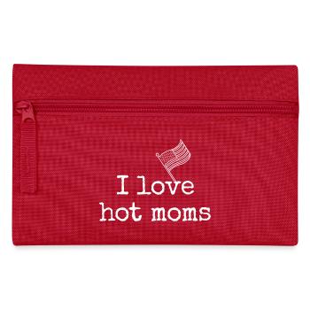 Witziges Design für Hot Mom Fans - Federtasche - Rot - Vorne