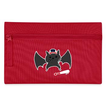 Funny & Cute Baseball Bat / Bat - Pencil Case - red - Front