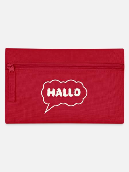 sprechblase hallo - Federtasche - Rot