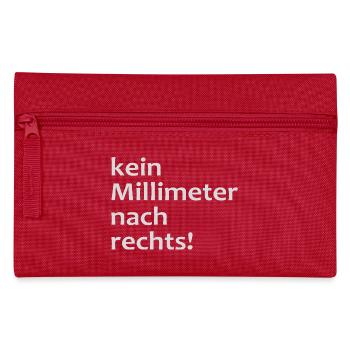 kein millimeter nach rechts! - Federtasche - Rot - Vorne