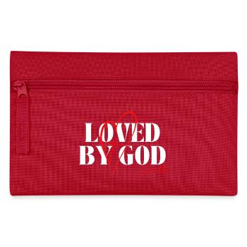 Loved by God – John 3:16 - Pencil Case - red - Front