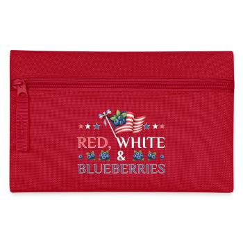 Red White & Blueberries Patriotic Design - Pencil Case - red - Front