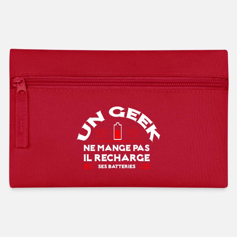 "Un GEEK ne mange pas" - Trousse - rouge