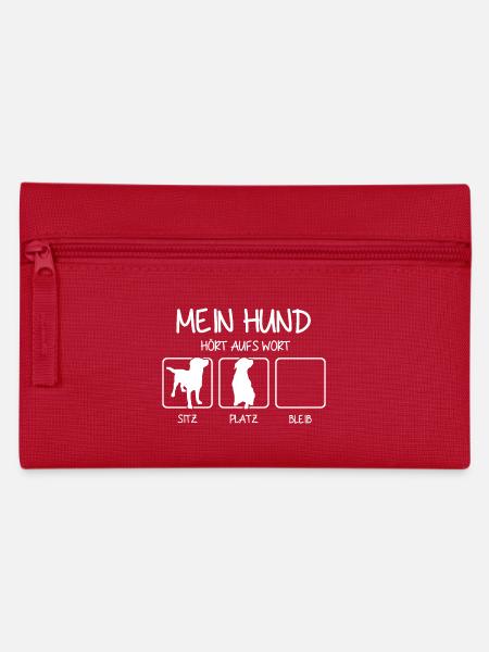 Mein Hund.PNG - Federtasche - Rot