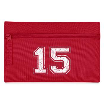 15 in white in the used look - Pencil Case - red - Front