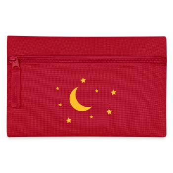mond_und_sterne - Federtasche - Rot - Vorne