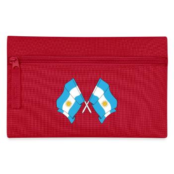 Zwei gekreuzte Flaggen Argentiniens - Federtasche - Rot - Vorne