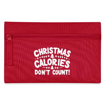 Christmas Calories Don’t Count - Pencil Case - red - Front