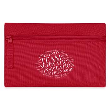 Team Tagcloud Word Cloud - Federtasche - Rot - Vorne