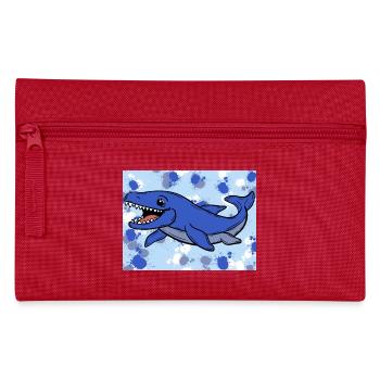 Mosasaurus Dino - Federtasche - Rot - Vorne