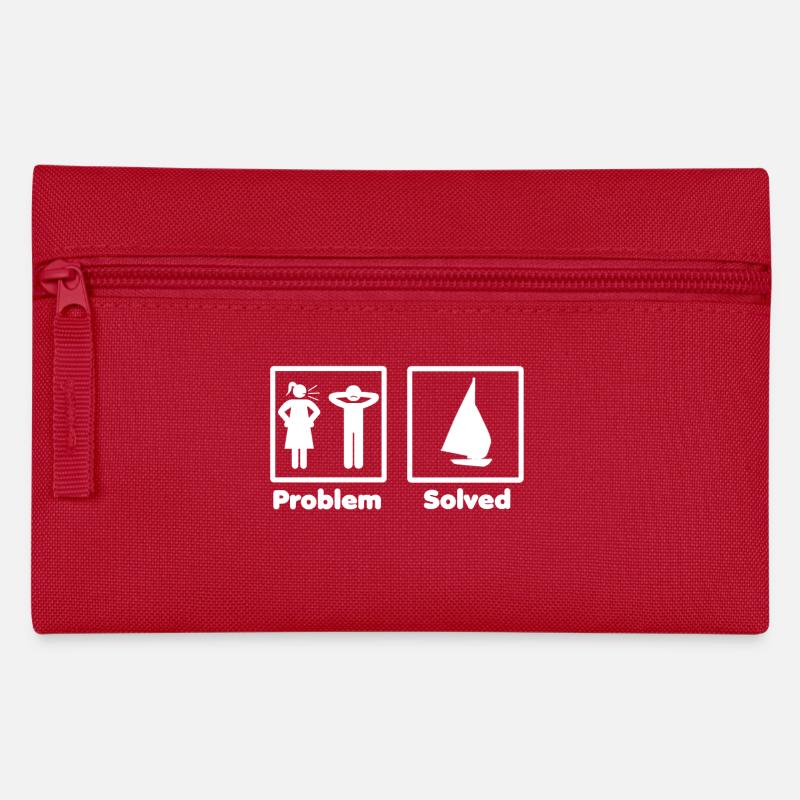 problem solved segeln segler - Federtasche - Rot