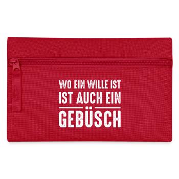 wo ein Wille ist Gebüsch Park Sex one night stand - Federtasche - Rot - Vorne