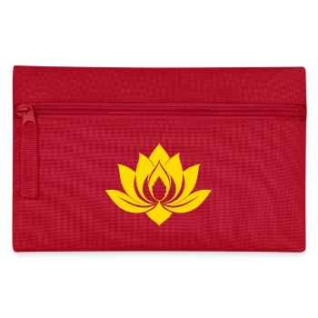 Gelber Lotus - Federtasche - Rot - Vorne