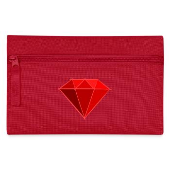 Edelsteine: Rubin Zeichnung / Symbol. Juwel. - Federtasche - Rot - Vorne