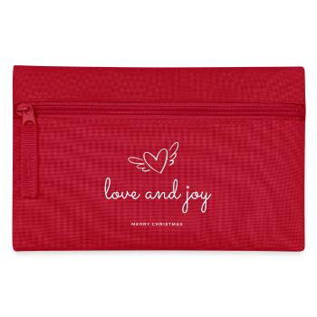 Love And Joy - MERRY CHRISTMAS - Federtasche - Rot - Vorne