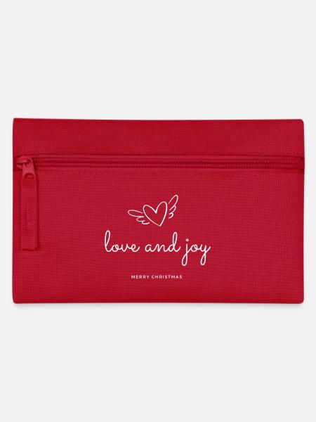 Love And Joy - MERRY CHRISTMAS - Federtasche - Rot