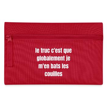 The thing is that I don't give a damn - Pencil Case - red - Front