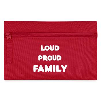 Laute stolze Familie - Federtasche - Rot - Vorne