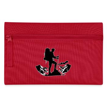 Wanderer Umriss - Federtasche - Rot - Vorne