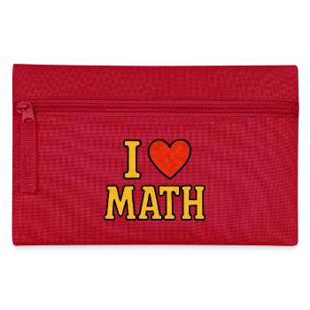 I ♥ Math – nerdig und stolz - Federtasche - Rot - Vorne