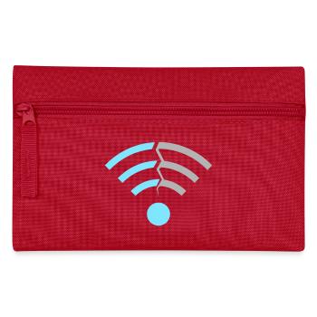 Wi-Fi WiFi Signal Icon - Pencil Case - red - Front