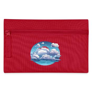 Kreiswolken über dem Ozean - Federtasche - Rot - Vorne