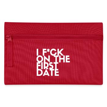 I F*CK ON THE FIRST DATE - Federtasche - Rot - Vorne