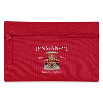 Hofu, Tenman-gu Schrein, Japan, Handzeichnung - Federtasche - Rot - Vorne