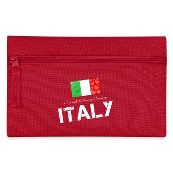 Italy Italian flag with hearts - Pencil Case - red - Front