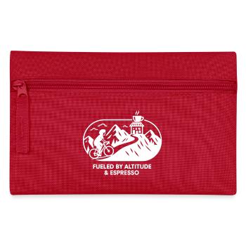Road Bike & Espresso – Flying High in Style - Pencil Case - red - Front