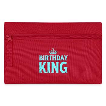 Birthday King Krone Herren Geburtstag Outfit - Federtasche - Rot - Vorne