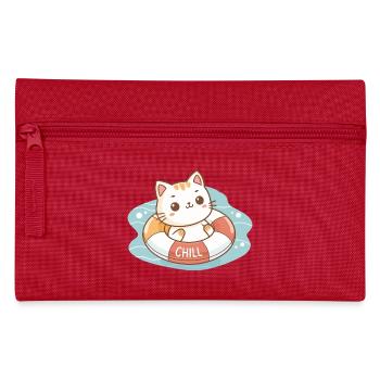 Chat sur Bouée Chill - Trousse - rouge - Devant