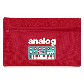 Analoger Synthesizer Retro Music - Federtasche - Rot - Vorne