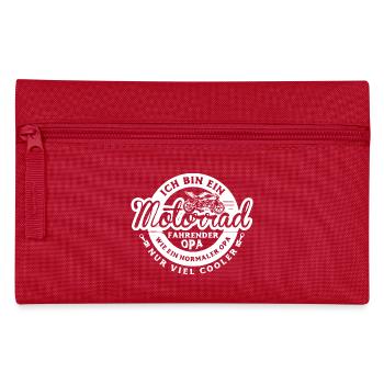 Cooler Motorradopa - Federtasche - Rot - Vorne