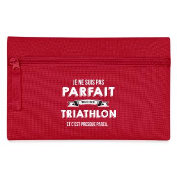 Triathlon cadeau humour - Trousse - rouge - Devant