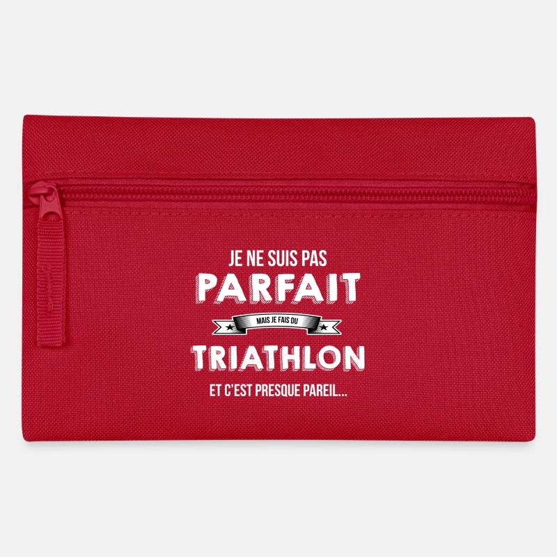 Triathlon cadeau humour - Trousse - rouge