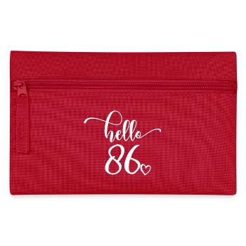 Hallo 86. - Süßes Geschenk zum 86. Geburtstag für Frauen - Federtasche - Rot - Vorne