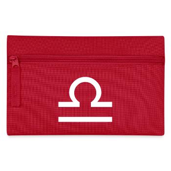 Sternzeichen Waage, exklusives T-Shirt Design - Federtasche - Rot - Vorne