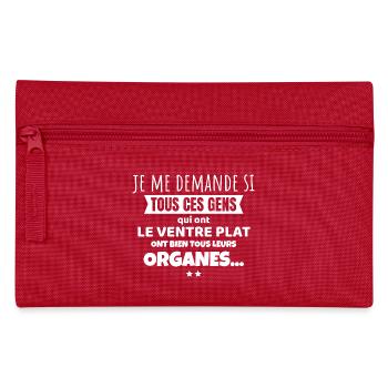 cadeau citation humoristique original drole phrase - Trousse - rouge - Devant