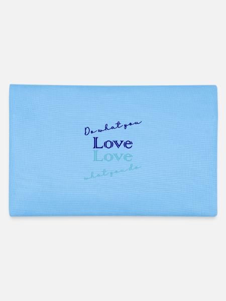 CITATION,CITATIONS,MESSAGE, MESSAGE,HUMOUR - Trousse - bleu clair - Dos