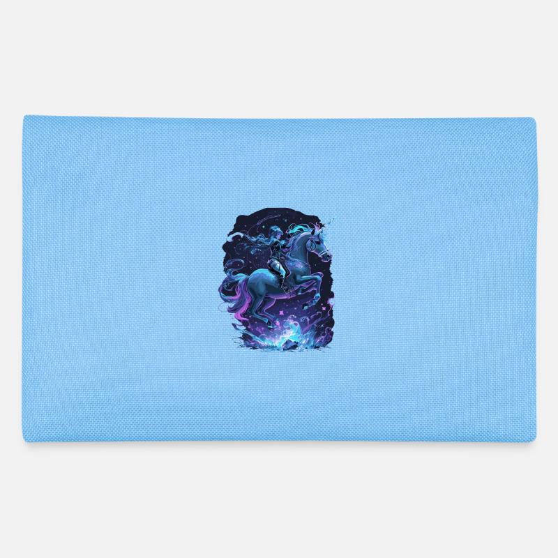 Mystisches Einhorn mit Reiterin Federtasche
