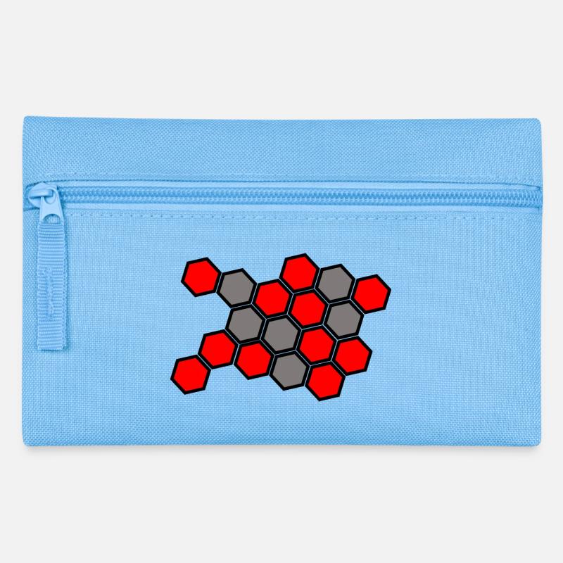 HONEYCOMBS - Pencil Case - light blue