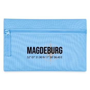 Koordinaten Magdeburg - Federtasche - Hellblau - Vorne