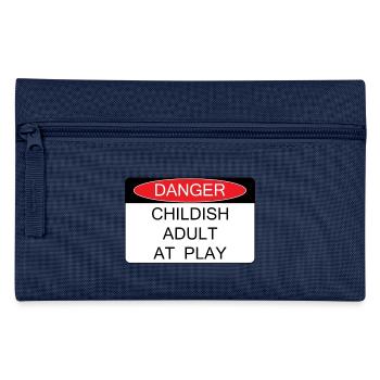 Childish adult at play - Pencil Case - light blue - Front